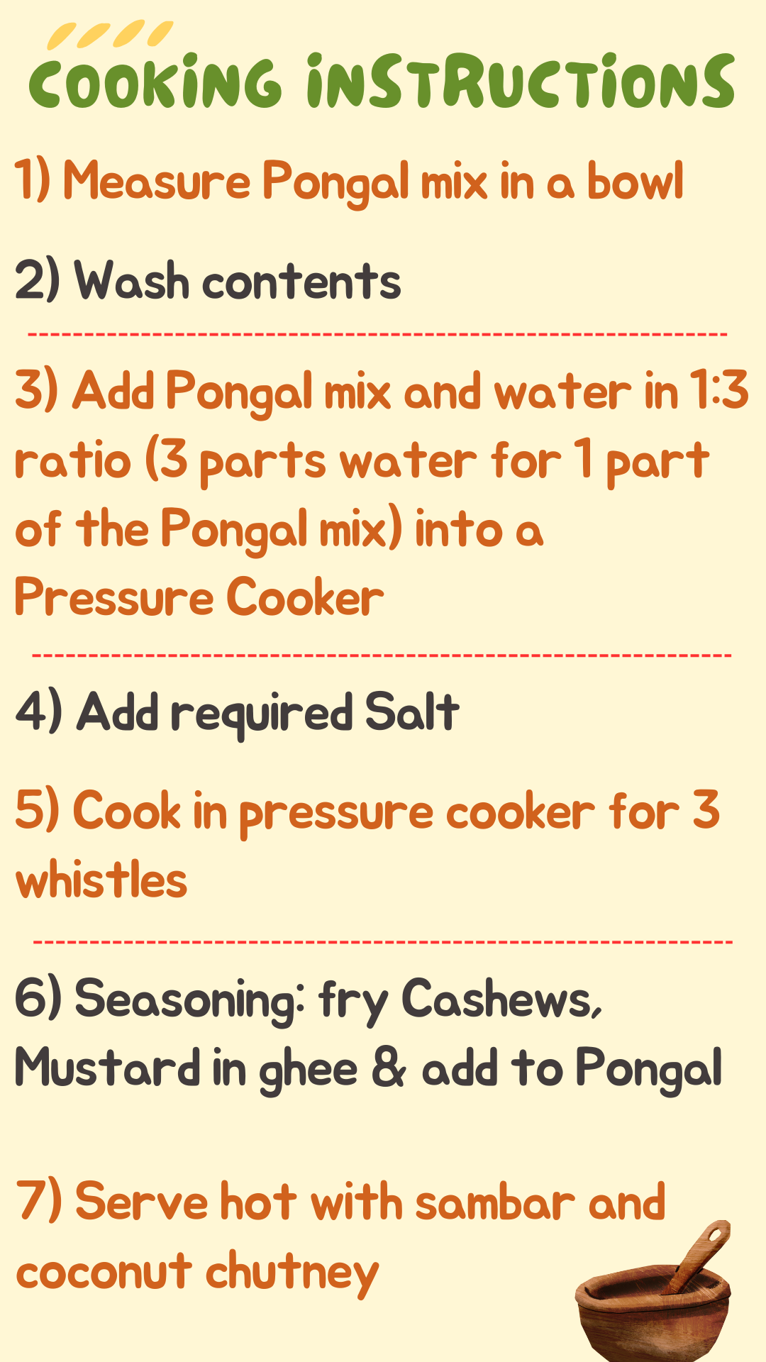 Instant Kodo Millet Pongal Mix (200 grams per pack)